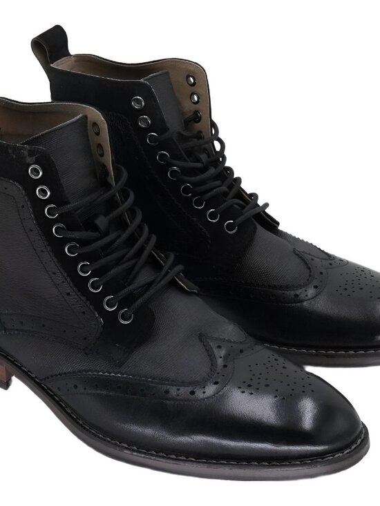 Stacy Adams Mens Finnegan Wingtip Lace-Up Black Multi Size US 11 EU 44